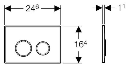 Кнопка смыва Geberit Sigma 20 115.778.KL.1 белая с хромом матовым 