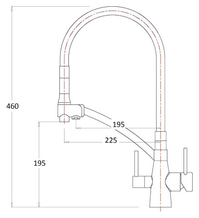 Смеситель для кухонной мойки Zorg Sanitary ZR 338-5 YF 