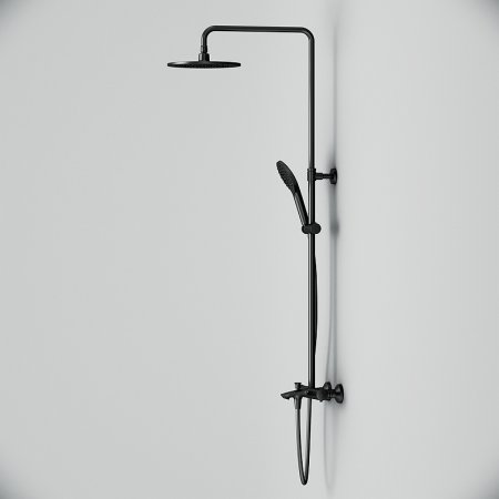 Душевая система AM.PM Like F0780522 с термостатом Черная матовая 