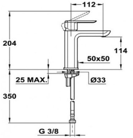 Смеситель для раковины Teka Formentera 62346120BC Белый Хром 