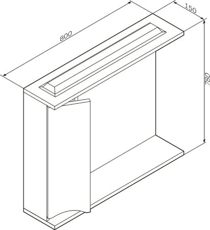 Зеркало со шкафом AM.PM Like 80 L M80MPL0801WG с подсветкой Белый 