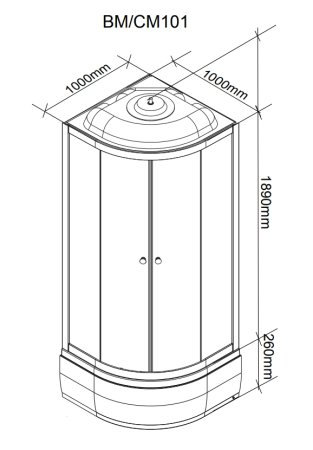 Душевая кабина Parly Classic CM101 