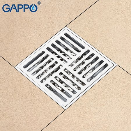 Душевой трап Gappo G81051 с решеткой Хром 