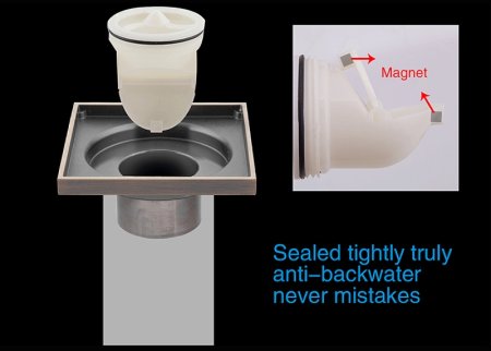 Душевой трап Gappo G81051 с решеткой Хром 