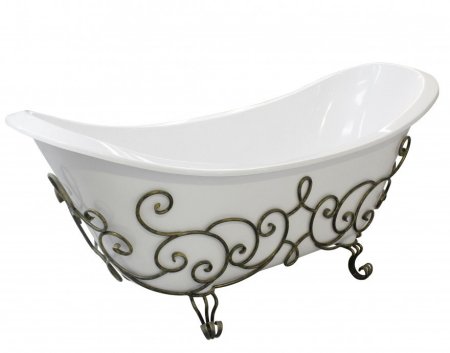 Ванна отдельностоящая из литьевого мрамора Эстет Скарлетт 180 180x77 