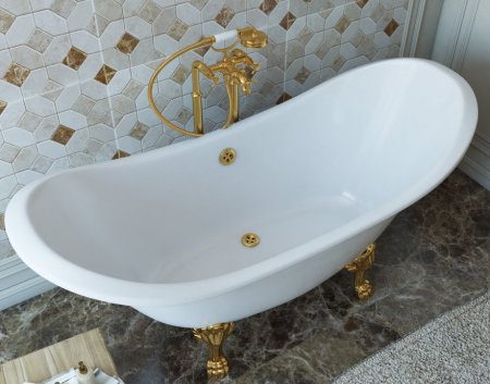 Ванна отдельностоящая из литьевого мрамора Эстет Скарлетт 180 180x77 