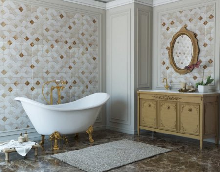 Ванна отдельностоящая из литьевого мрамора Эстет Скарлетт 180 180x77 