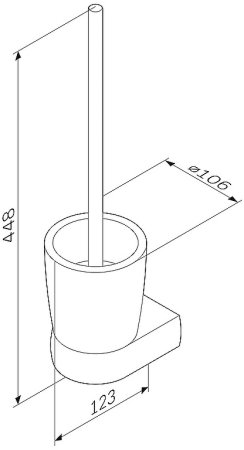 Ершик для унитаза AM.PM Sensation A3033300 хром/матовое стекло 