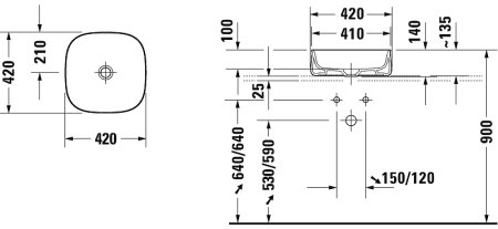 Раковина-чаша Duravit Zencha 42 2373421379 Антрацит матовый 