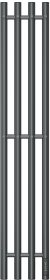 Полотенцесушитель электрический APEXTERMO Luna LN10113GF 1100x180 с крючками, графит металлик 