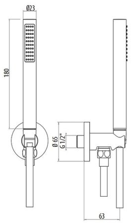 Душевой гарнитур Gattoni KTC01/PDC0 Хром 