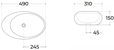 Раковина-чаша Sintesi 49 SIN-LVB-APP-406 Белая 