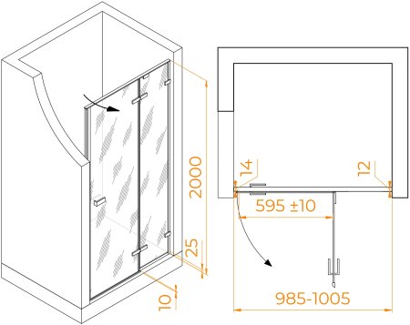 Душевая дверь RGW SV-004 1000 