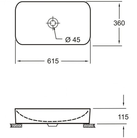Раковина-чаша Pestan Fluenta Round Washbasin 62 40008299 Белая 