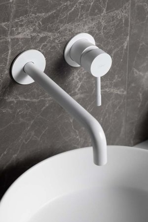 Смеситель для раковины Boheme Uno 465-MW Белый матовый 