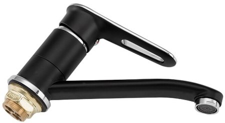 Смеситель для кухни Frap H49-6 F4549-6 Черный матовый Хром 