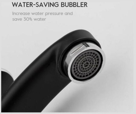 Смеситель для кухни Frap H49-6 F4549-6 Черный матовый Хром 