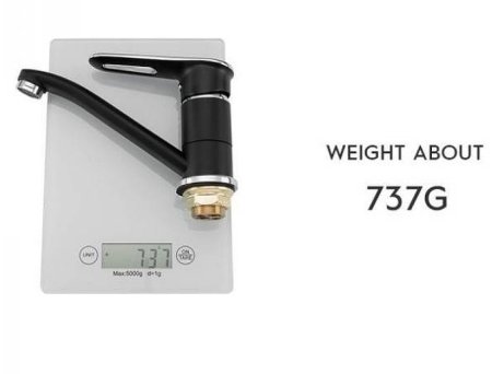 Смеситель для кухни Frap H49-6 F4549-6 Черный матовый Хром 