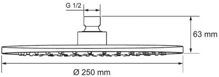 Верхний душ Aquanet Static AF330-84-R250B 261825 Черный матовый 