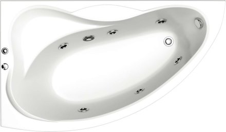 Акриловая ванна Bas Вектра 150 см L с г/м + средство 