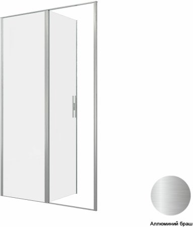 Душевая дверь Allen Brau Priority 120 3.31032.BA профиль Серебро браш стекло прозрачное 