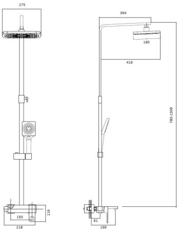 Душевая система Haiba (HB24615-7) 