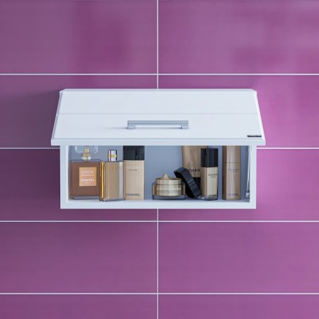 Шкаф для ванной комнаты навесной СаНта Омега 50/30 горизонтальный 