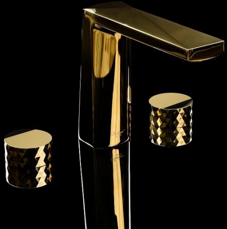 Смеситель для раковины Boheme Venturo 150-MG-DIAMOND Золото матовое 