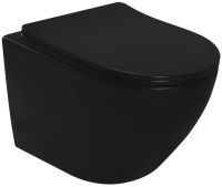 Подвесной безободковый унитаз с сиденьем микролифт Rea Carlo Mini REA-C8489