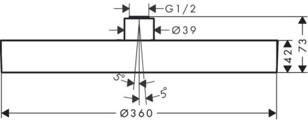 Верхний душ Hansgrohe Rainfinity 26231000 Хром 