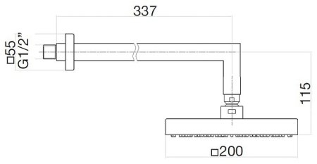 Верхний душ Webert AC0840560 Черный 