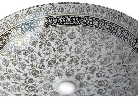 Раковина-чаша Bronze de Luxe Марракеш 40 1008G Белый глянец с декором 