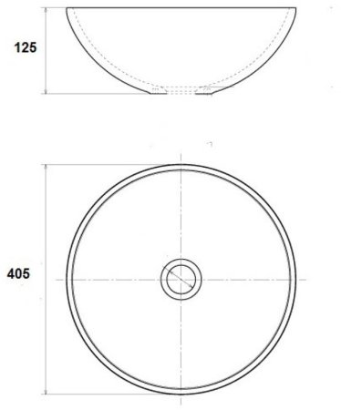Раковина-чаша Bronze de Luxe Марракеш 40 1008G Белый глянец с декором 