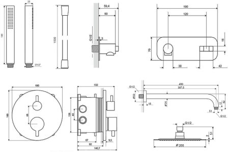 Душевая система Excellent Frost AREX.4400CR Хром 