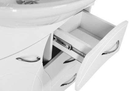 Тумба "Амелия 75" (3 ящ.) с раковиной Байкал 75 