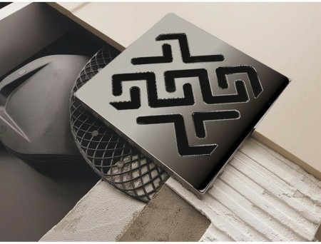 Душевой трап Berges Platz Antik 100x100 090160 с решеткой Хром матовый 