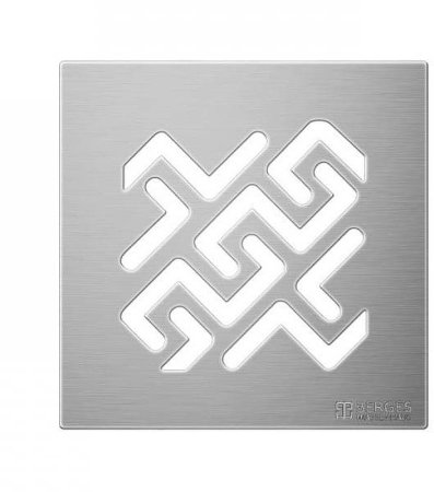 Душевой трап Berges Platz Antik 100x100 090160 с решеткой Хром матовый 