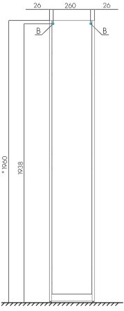 Шкаф пенал Aquaton Лондри 30 1A260603LH010 Белый глянец 