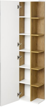 Шкаф пенал Aquaton Сканди 40 1A253403SDZ90 подвесной Белый Дуб рустикальный 