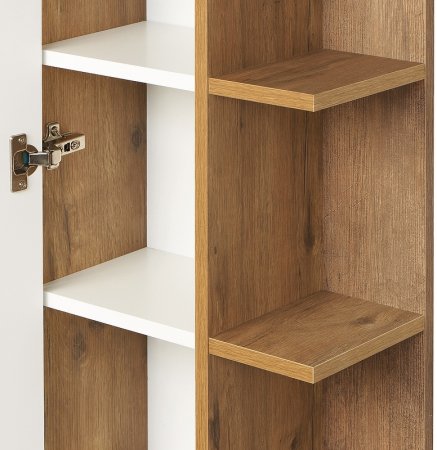 Шкаф пенал Aquaton Сканди 40 1A253403SDZ90 подвесной Белый Дуб рустикальный 