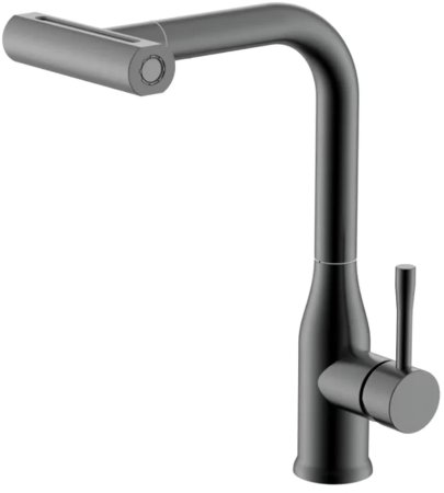 Смеситель для кухни с мультифункциональным изливом Splenka S206.49.09, графит 