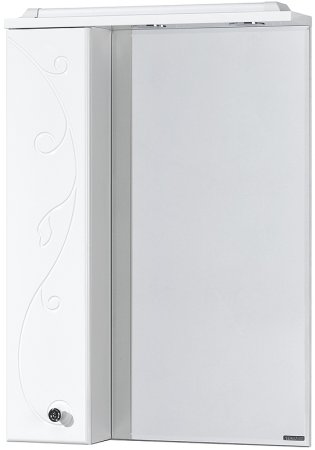 Зеркало со шкафом Aquaton Лиана 65 L 1A166202LL01L с подсветкой Белое 