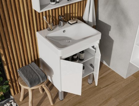 Тумба под раковину Aquaton Сканди Doors 55 1A278801SD010 Белая 