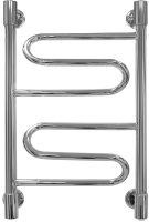 Полотенцесушитель электрический Energy Bravo2 650x400, форма лесенка зигзаг, цвет хром, скрытое/наружное подключение, 650мм x 434мм