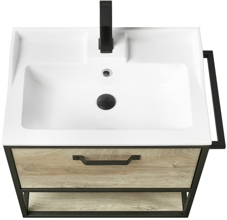 Тумба под раковину Aquaton Лофт Фабрик 65 1A242301LTDU0 подвесная Дуб эндгрейн 