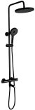 Душевая система Gappo G03-6 G2403-56 с термостатом Черная матовая Хром 