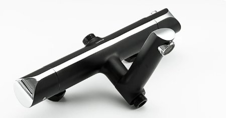 Душевая система Gappo G03-6 G2403-56 с термостатом Черная матовая Хром 