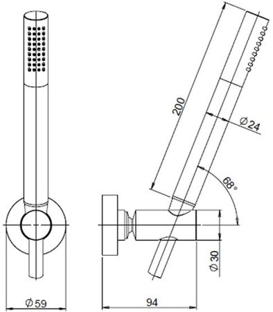 Душевой гарнитур Paini 53CR131TP4 Хром 
