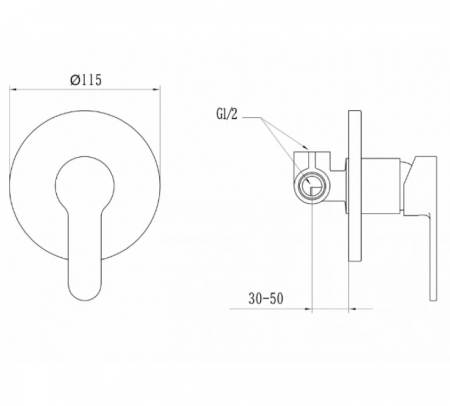 Смеситель для душа GANZER SERENITY GZ5102E GOLD 