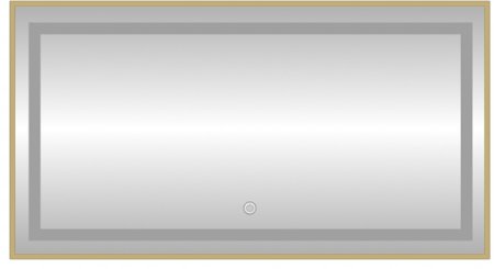 Зеркало с подсветкой LED Fixsen FX-2080G прямоугольное 80х60 см, золотой сатин 